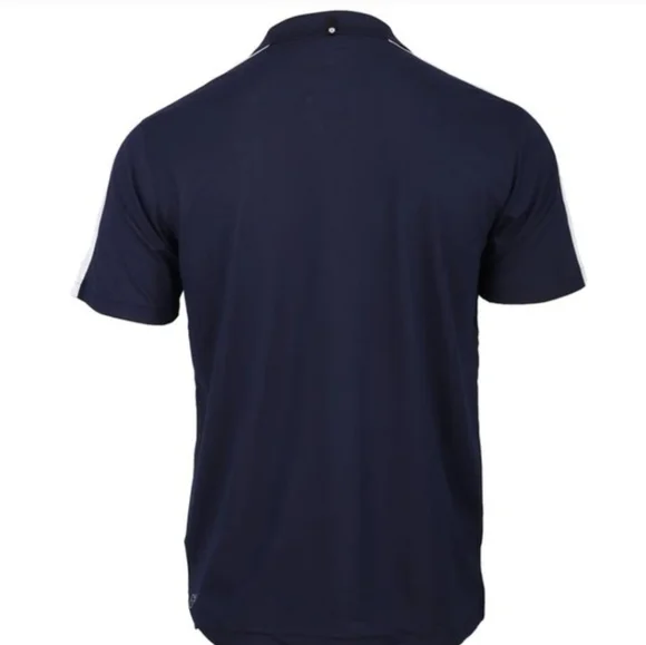 Puma Navy Blue And White Short Sleeve Golf Polo Shirt Size S